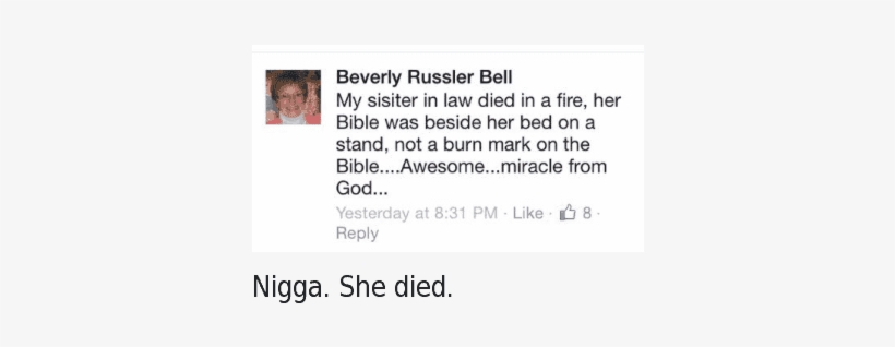 Church - My Sister In Law Died In A Fire Meme, transparent png #1262568