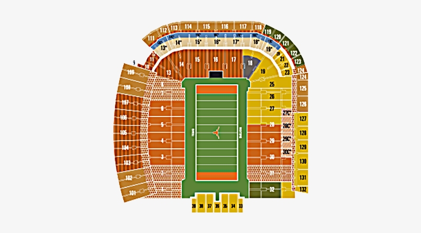 Png Black And White Library Tickets Baylor Bears At - Darrell K Royal Texas Memorial Stadium Section 116, transparent png #1263120