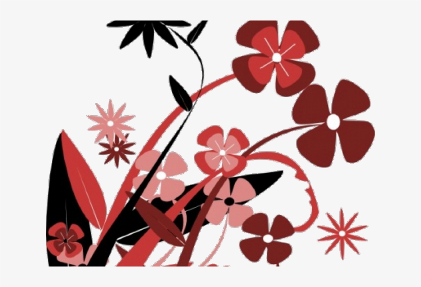 Abstract Flower Png Transparent Images - Red Flower Vector Png, transparent png #1263241