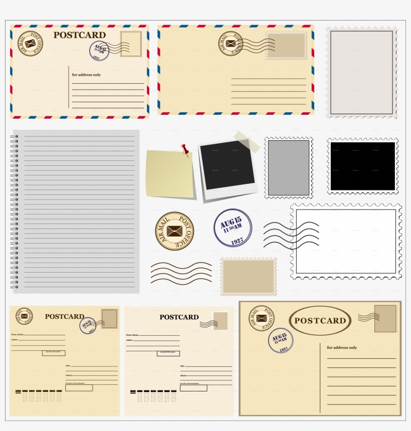 Of Postcards And Stamps - Vw, transparent png #1263262