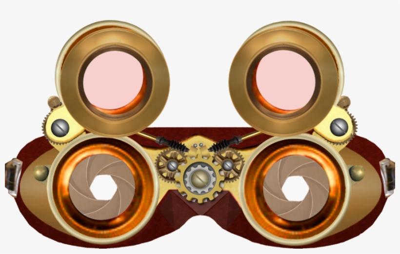 Download Free High-quality - Steampunk Goggles Front View, transparent png #1263399