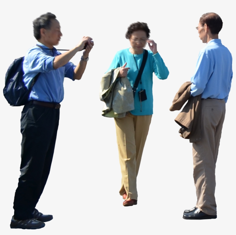 3 Asian Tourist - Asian People Walking Png, transparent png #1263619