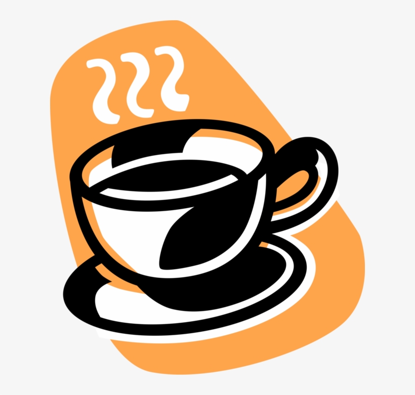 Vector Illustration Of Cup Of Hot Freshly Brewed Coffee - Brewed Coffee, transparent png #1263646