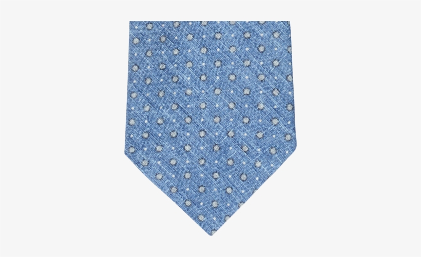 Light Blue Dot Printed Cotton Blend Tie - Paisley, transparent png #1263893