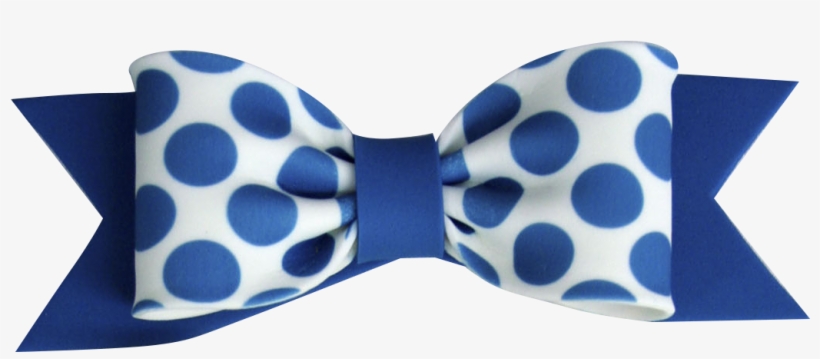 Fondant Bows Large Dot Print Blue - Polka Dot, transparent png #1264529