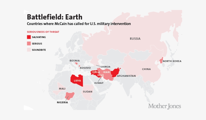 Maccainistan Está De Luto - John Mccain War Map, transparent png #1264754