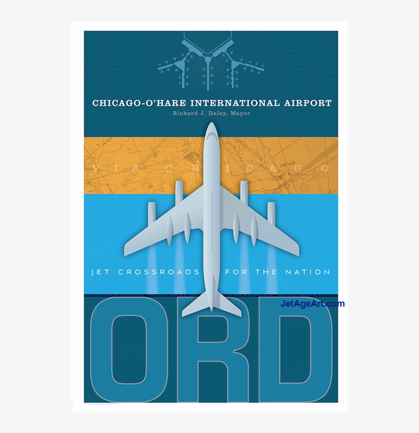 Ord Chicago O'hare Airport Poster, transparent png #1265346