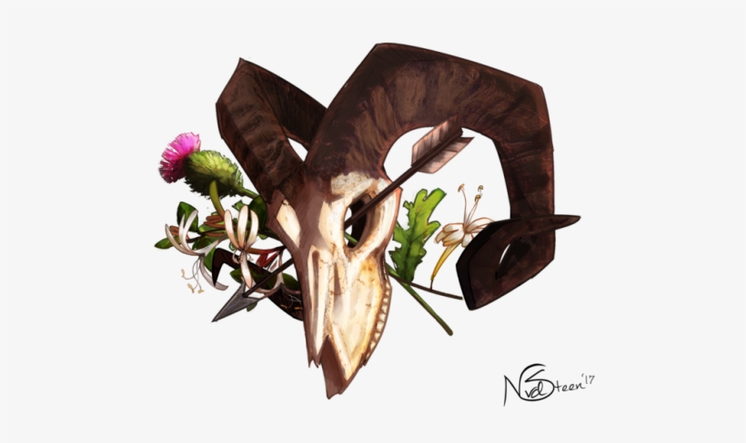 “thistle And Honeysuckle, The Birthflowers Of The Aries - Astrological Sign, transparent png #1265702