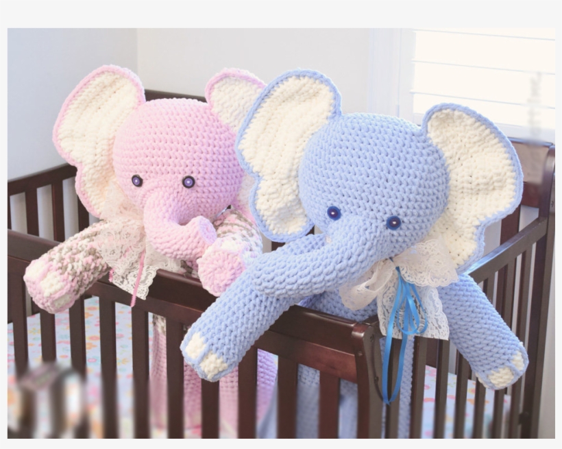 Josefina And Jeffery Big Amigurumi Elephants Crochet - Crochet, transparent png #1265912