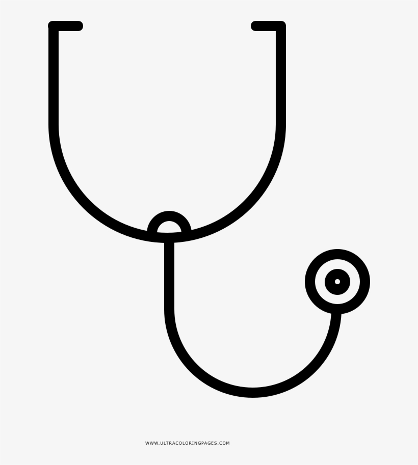 Dibujo De Estetoscopio Para Colorear - Drawing, transparent png #1266171