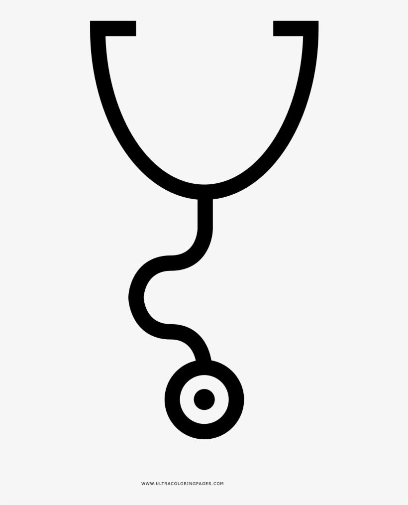 Dibujo De Estetoscopio Para Colorear - Stethoscope, transparent png #1266258