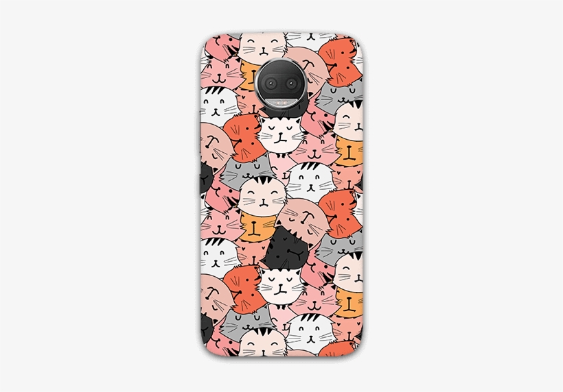 Hand Drawn Cats Moto G5s Plus Mobile Case - Drawing, transparent png #1266609