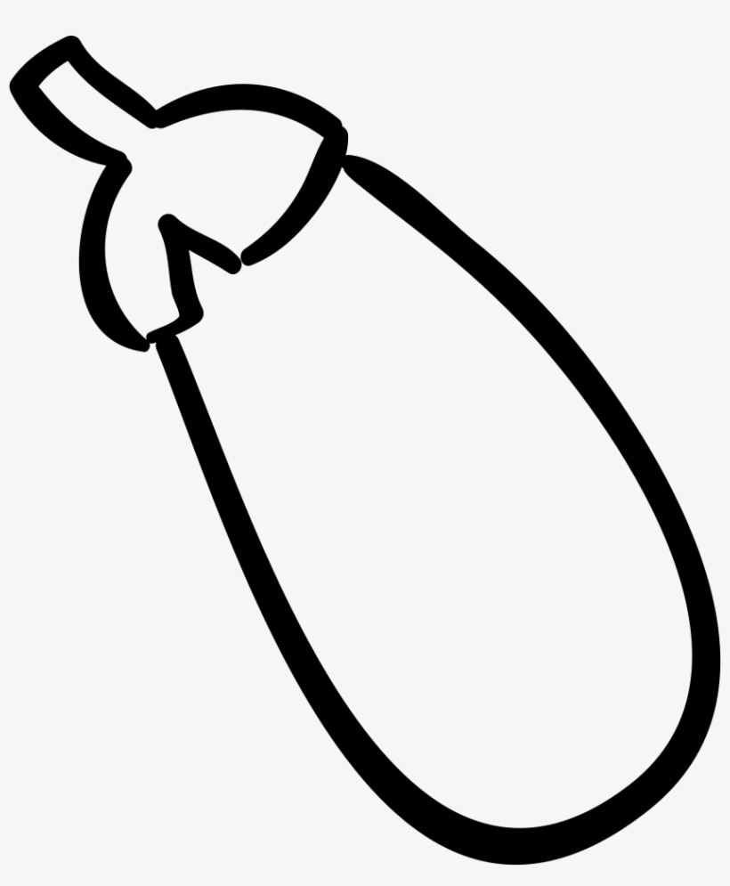 Eggplant Hand Drawn Vegetable - Outline Picture Of Vegetables, transparent png #1266695