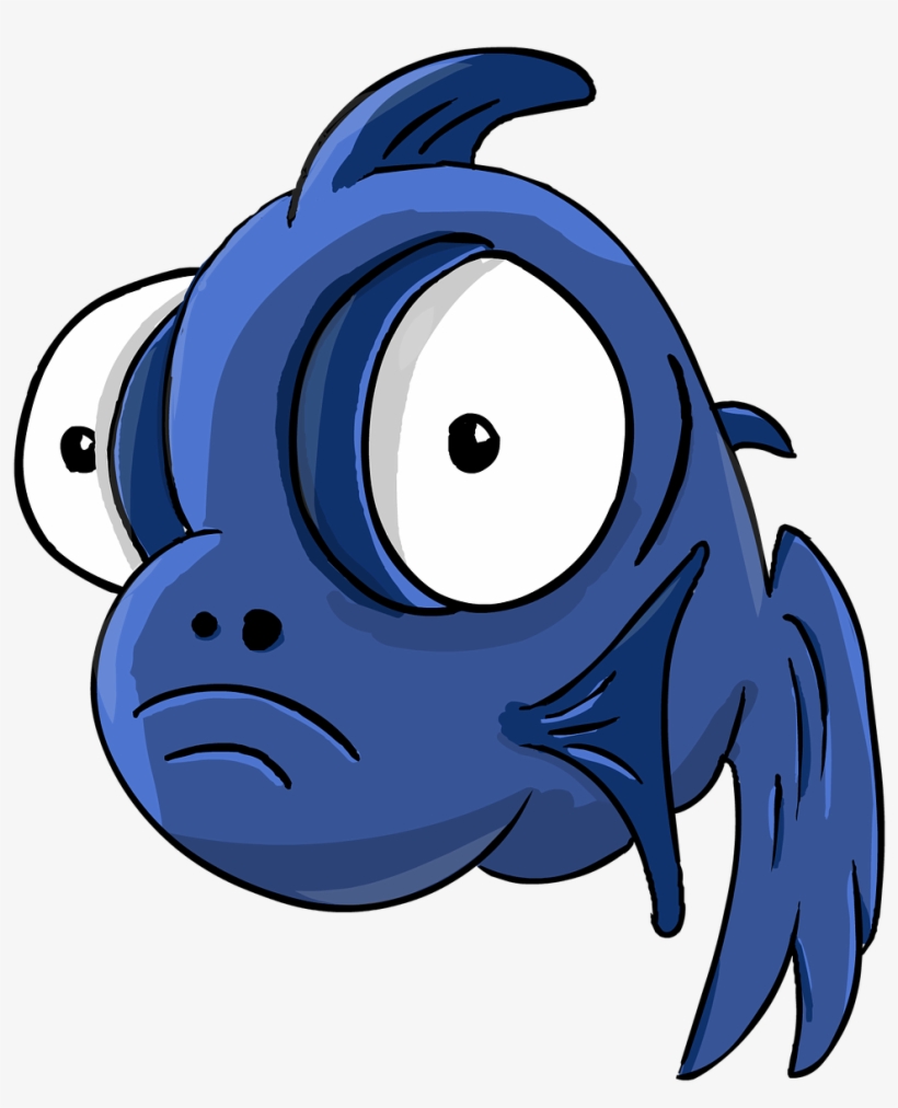 Fish, Fish-telescope, Cartoon, Small Fish, Big Eyes - Fish, transparent png #1266749