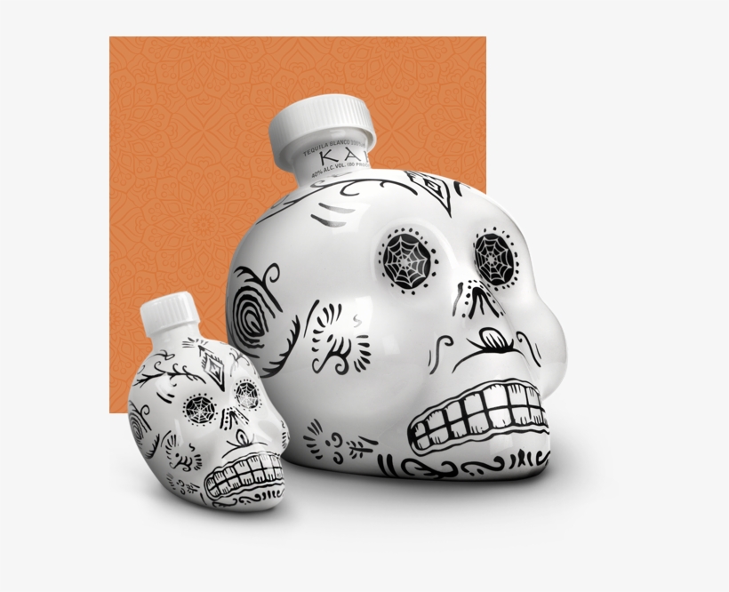 Blanco - Kah Tequila Blanco White Skull 0,7 L Mexico, transparent png #1266889