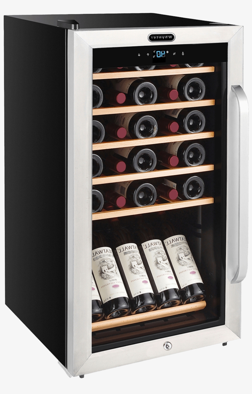 Whynter Fwc-341ts 34-bottle Wine Cooler - 19" - Stainless, transparent png #1267297