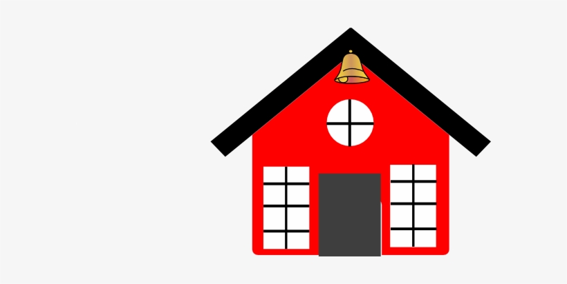 Old House Clipart Png Cartoon - School Bell Clip Art, transparent png #1267335