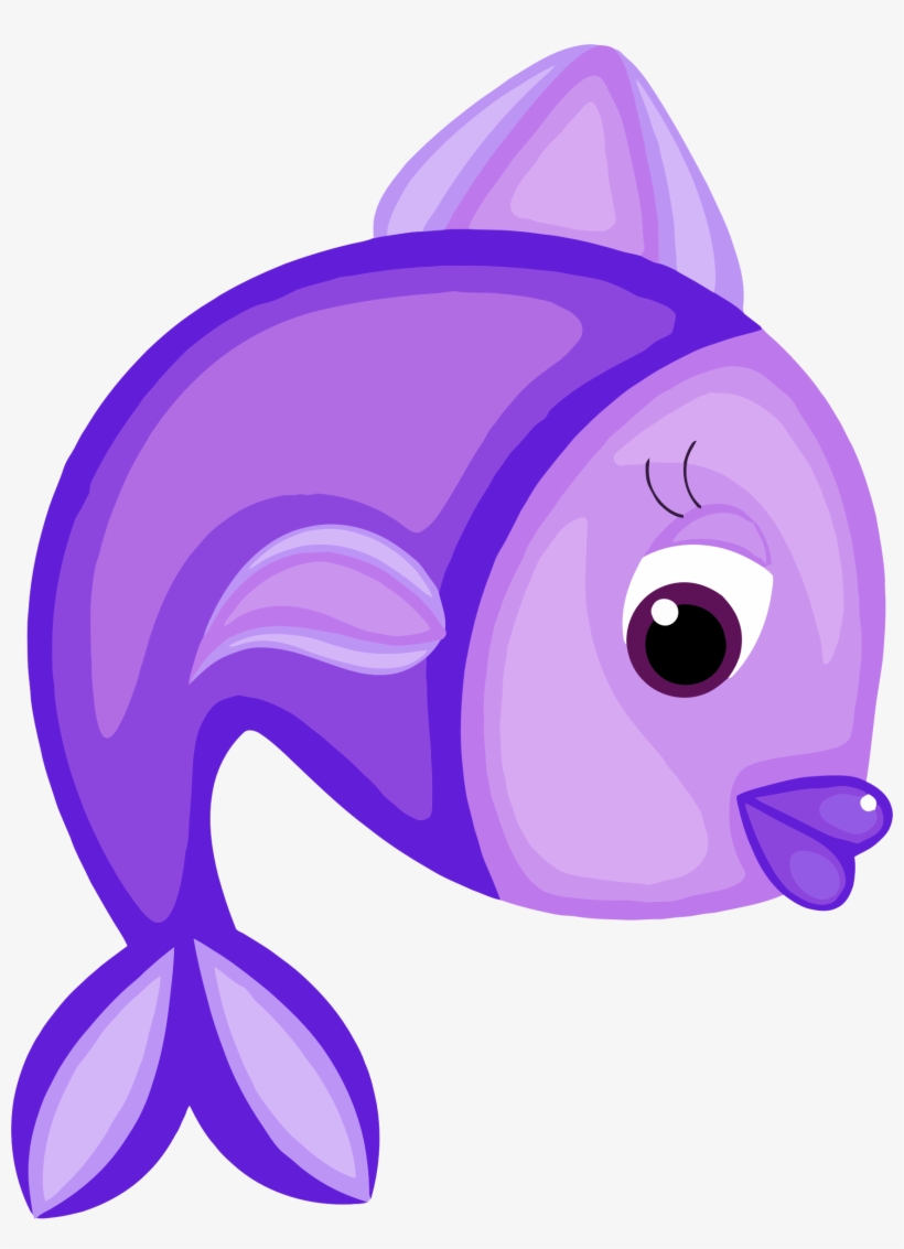 Download Blue Fish Svg Black And White Stock Purple Fish Cartoon Png Free Transparent Png Download Pngkey