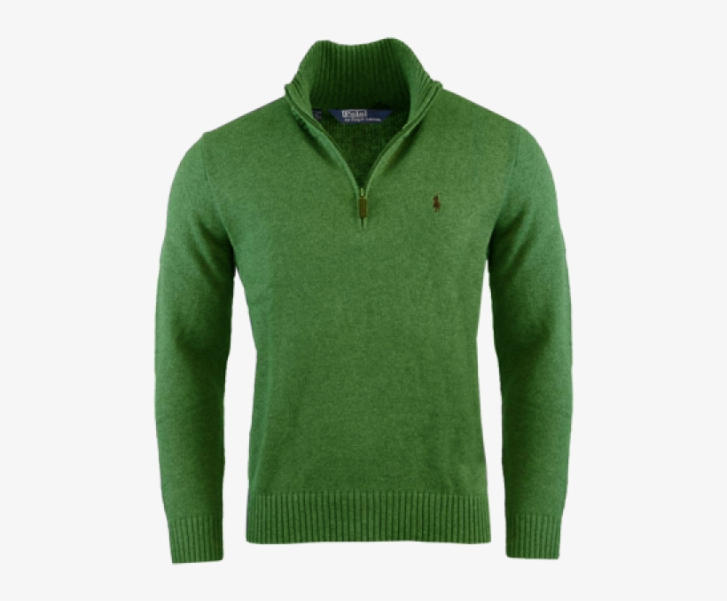 ~ralph Lauren Polo Half Zip Custom Fit Green Sweater - Green - Free ...