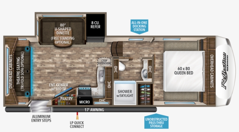 Reflection 150 Series Fifth-wheel Floorplans - 2018 Grand Design Reflection 150 Series 230rl, transparent png #1267853