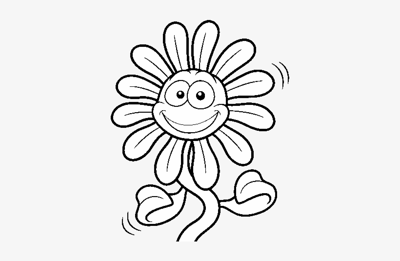 Dibujo De Flor Animada Para Colorear Drawing Free Transparent