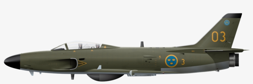 Saab J32e Lansen 32620 Saab J32e Lansen - Fighter Plane Side View, transparent png #1268773