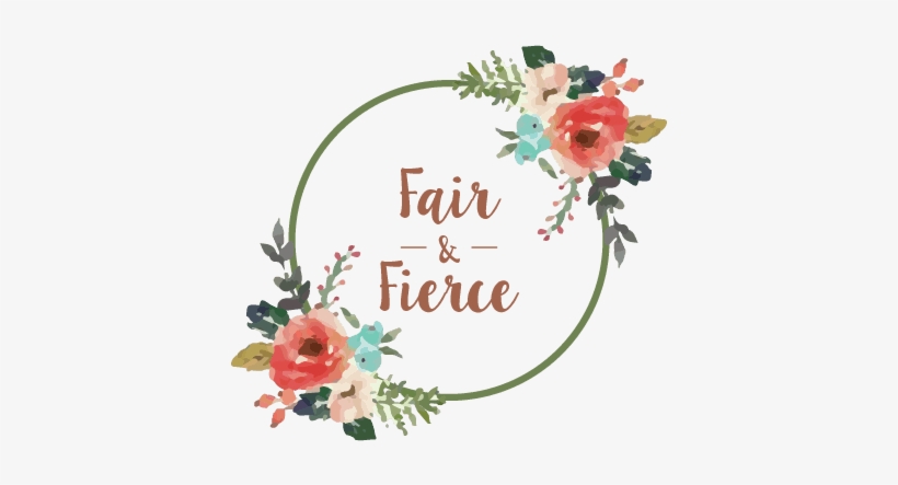 Cropped Fair And Fierce Logo 2 1 - Tassel Earrings With Polymer Clay Stud, Mint, transparent png #1268822