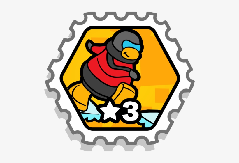 Snow Student Stamp Icon - Club Penguin Crab Battle Stamp Puffle Launch, transparent png #1269355
