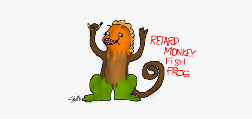 More Like Retard Monkey Fish Frog By Kelsyscakes - Drawing, transparent png #1269958