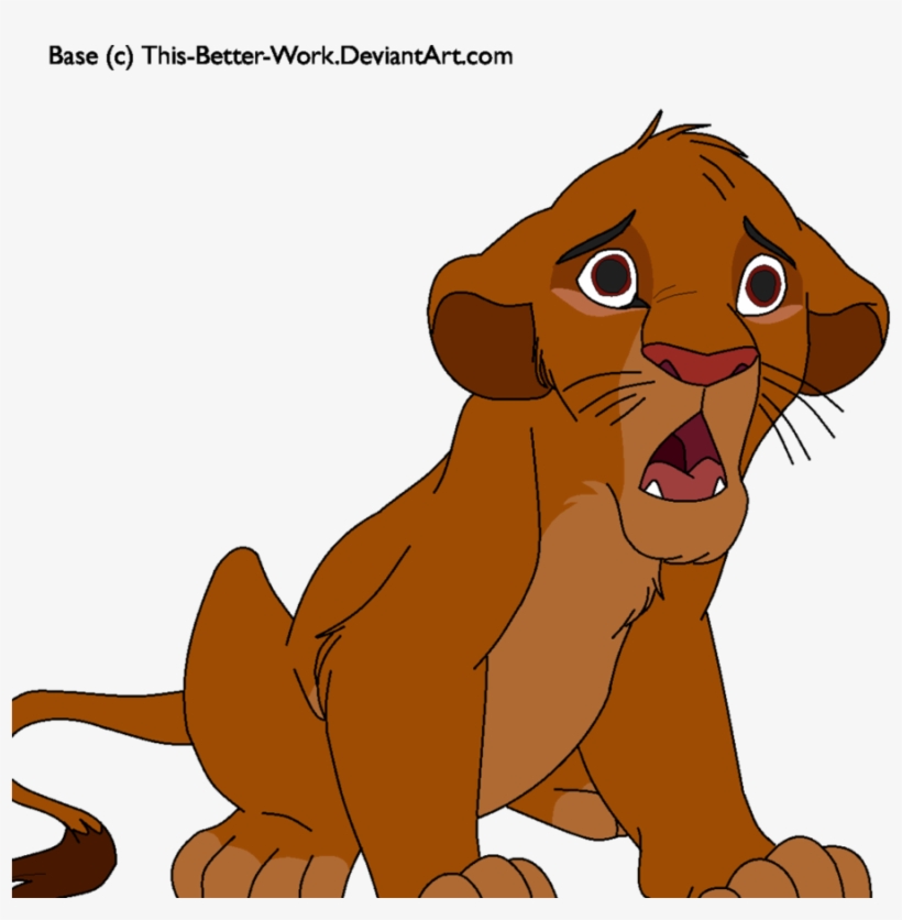 Black And White Download But Uncle Scar Baby By This - Simba Sad Base, transparent png #1270940