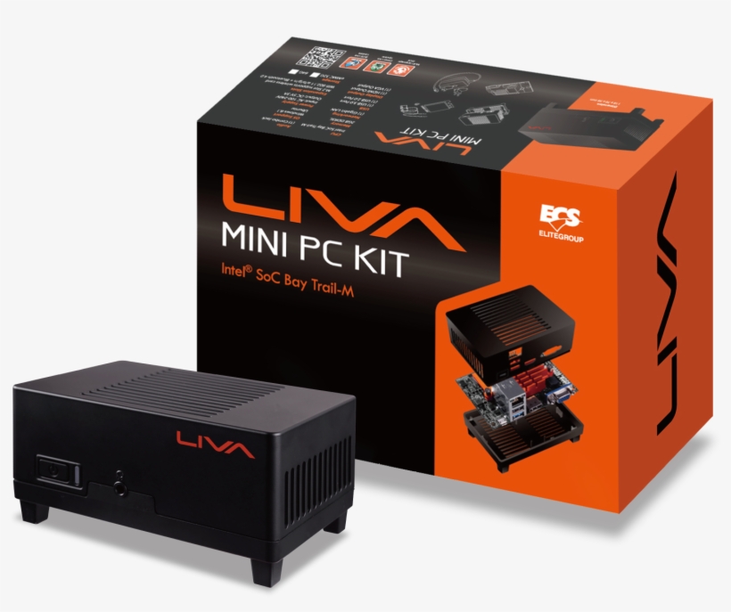 Ecs Introduces Liva World's Smallest Windows-based - Liva Mini Pc Kit, transparent png #1271335