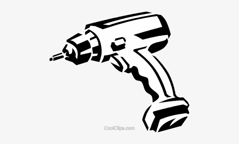 Cordless Drill Royalty Free Vector Clip Art Illustration - Impact Drill Clipart, transparent png #1271359