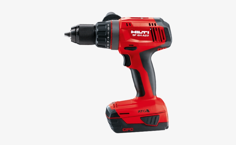 Hammer Drill Driver - Hilti 22-volt Lithium-ion 1/2 Sf 6h Kit (no Bag) 3554482, transparent png #1271500