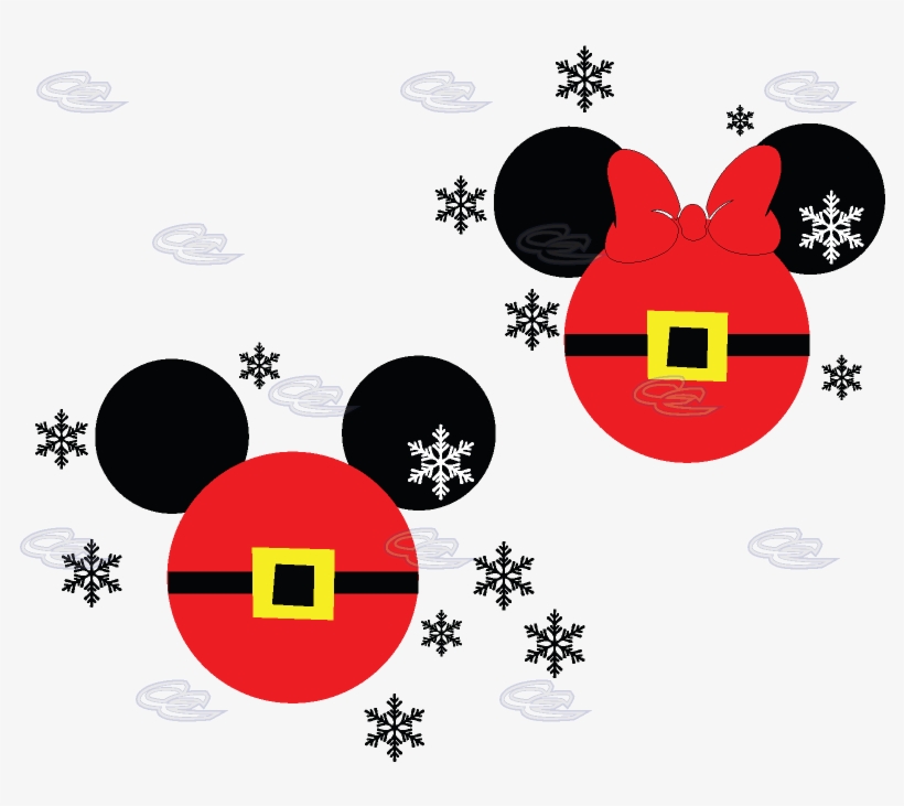 Mickey Mouse Christmas Clip Art 3 - Mickey Mouse Christmas Silhouette, transparent png #1272077