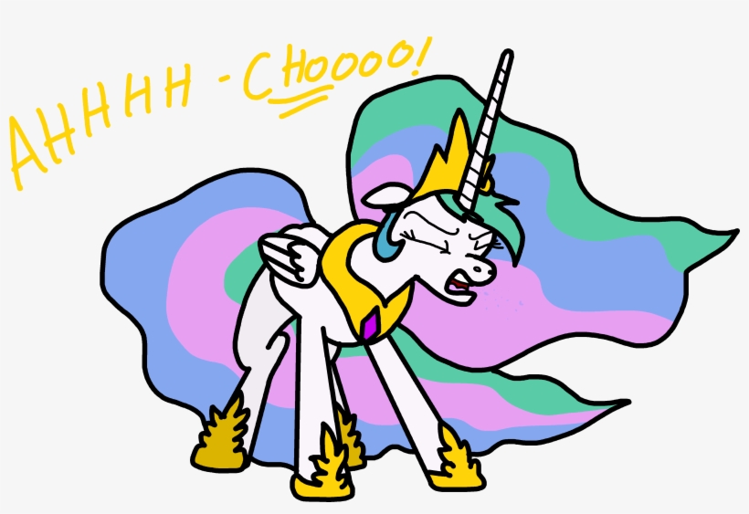 Artist Needed, Princess Celestia, Royalty, Safe, Sneezing, - Throat, transparent png #1272179