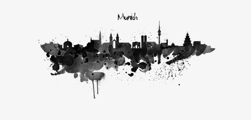 Click And Drag To Re-position The Image, If Desired - Munich Skyline Silhouette, transparent png #1272301