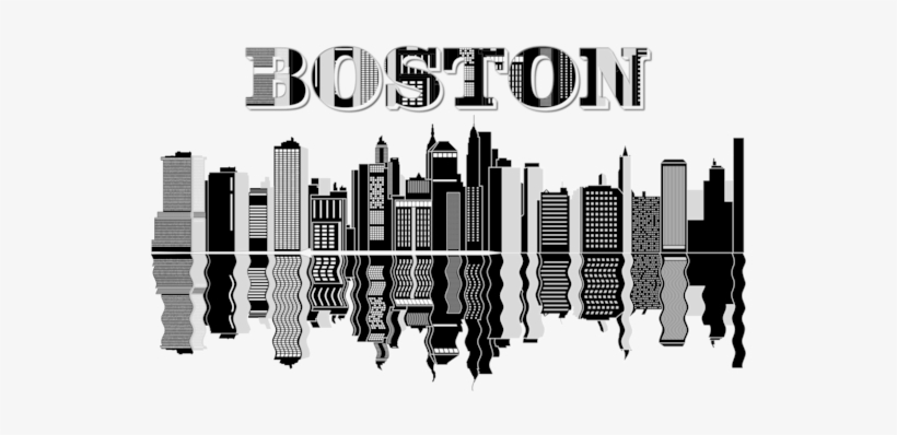 Boston Silhouette Skyline - Boston Skyline Clip Art, transparent png #1272362