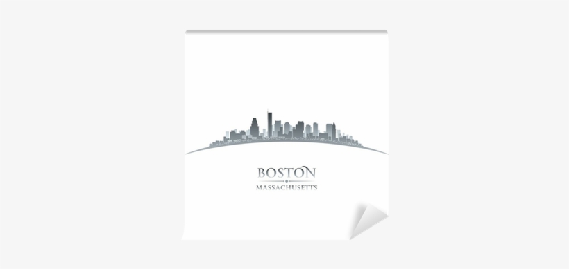 Boston Massachusetts City Skyline Silhouette White - Boston, transparent png #1272417