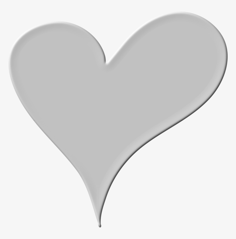 Computer Icons Heart Drawing Grey White - Grey Heart Clipart - Free ...