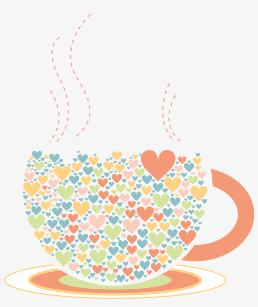 Cup Hearts Drawing - Xicara Png, transparent png #1272447