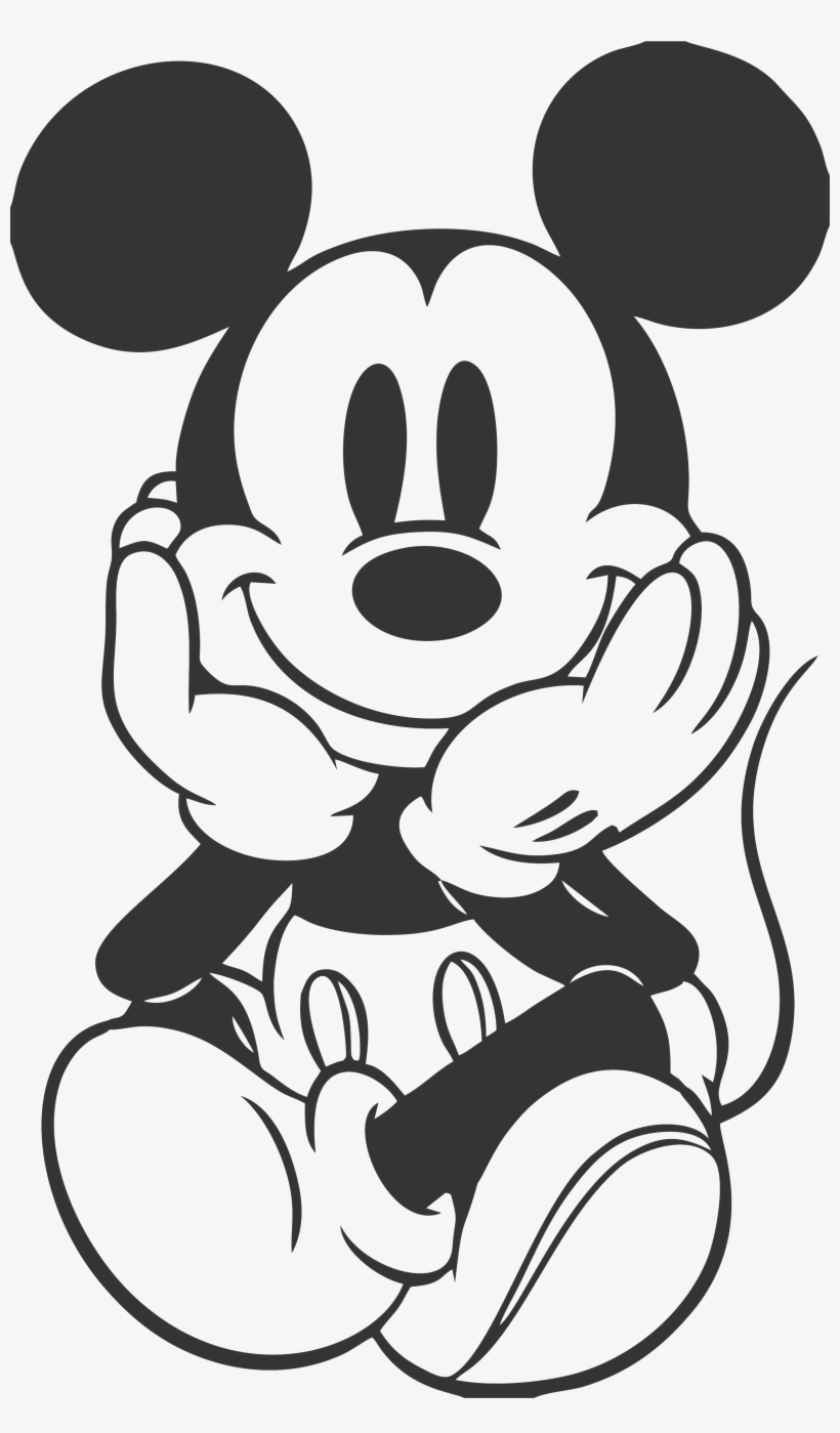 Mickey Mouse Pinterest Disney Mickey Mouse And Silhouette - Disney Minnie & Mickey Mouse Girls Sweatshirt,, transparent png #1272452