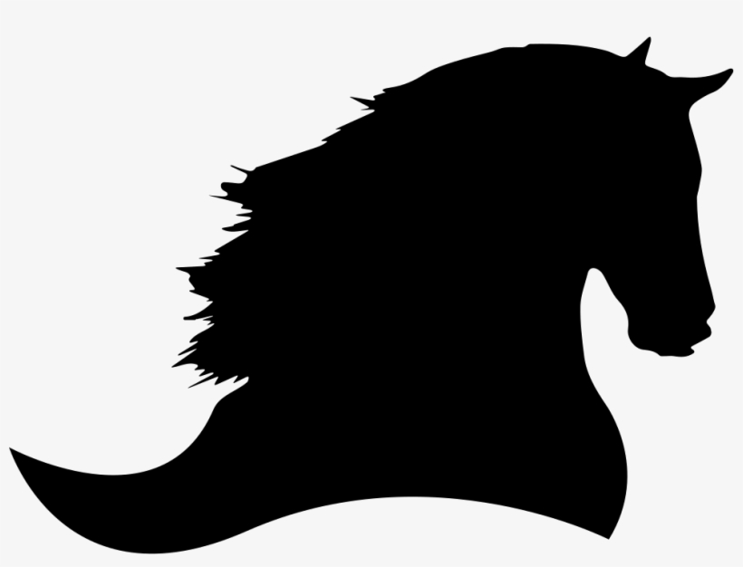 Horse Silhouette Side View To The Right Comments - Horse Head Silhouette Png, transparent png #1272639