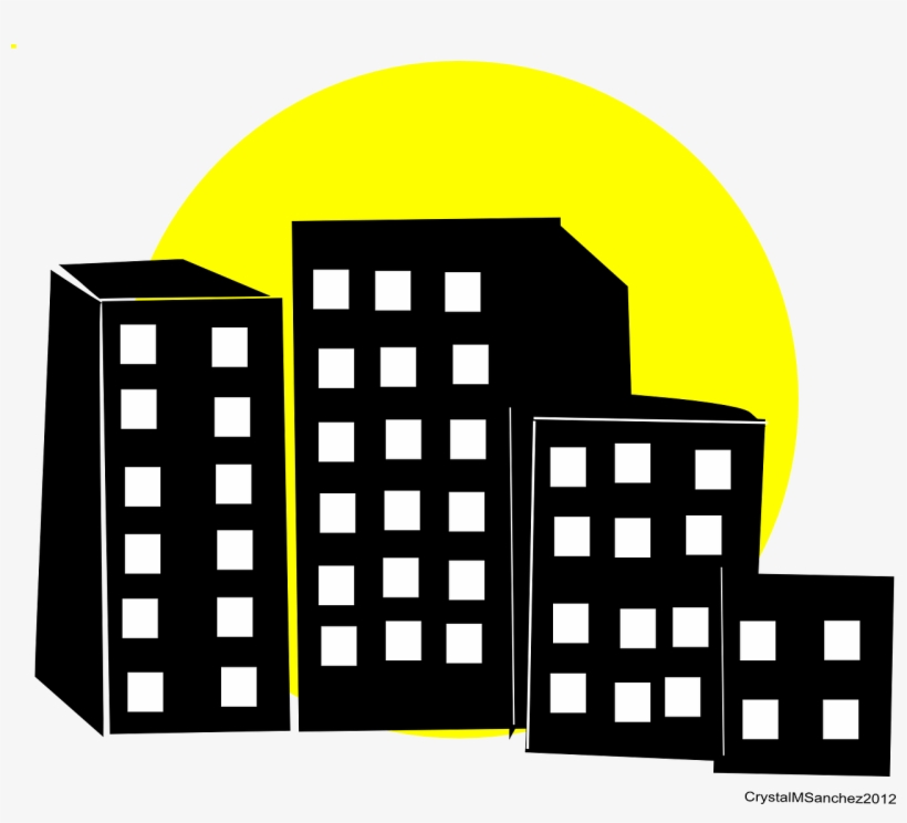 Skyscrapers Silhouette Cityscape Transparent Image - Gambar Kota Kartun Png, transparent png #1272886