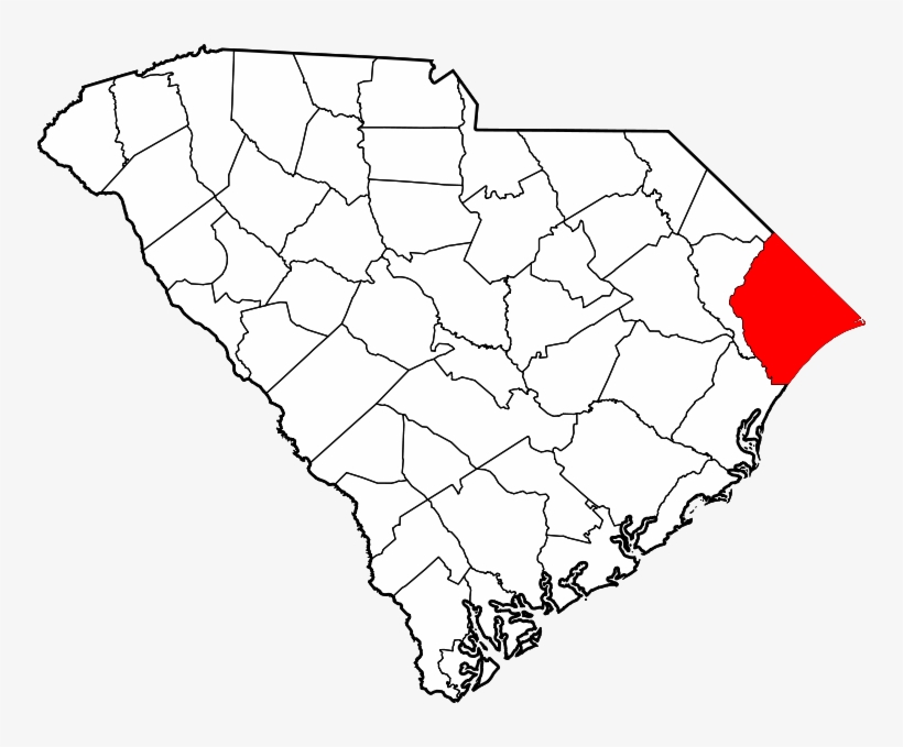 Map Of South Carolina Highlighting Horry County - County Sc, transparent png #1272888