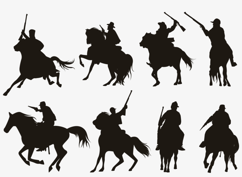 Horse Silhouette Knight Cavalry - Cavalry Silhouette Png, transparent png #1272891