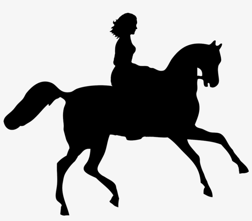 Horse Silhouette - Person On Horse Silhouette, transparent png #1273004