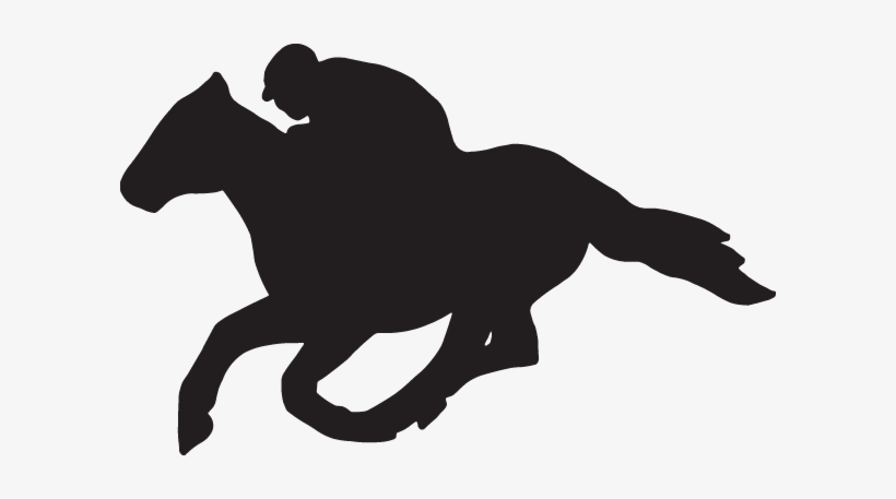Jockey On Horse Silhouette, transparent png #1273084