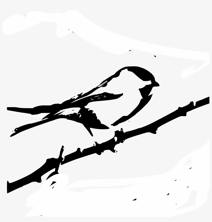 Icons Png Free And - Custom Chickadee Sketch Shower Curtain, transparent png #1273137