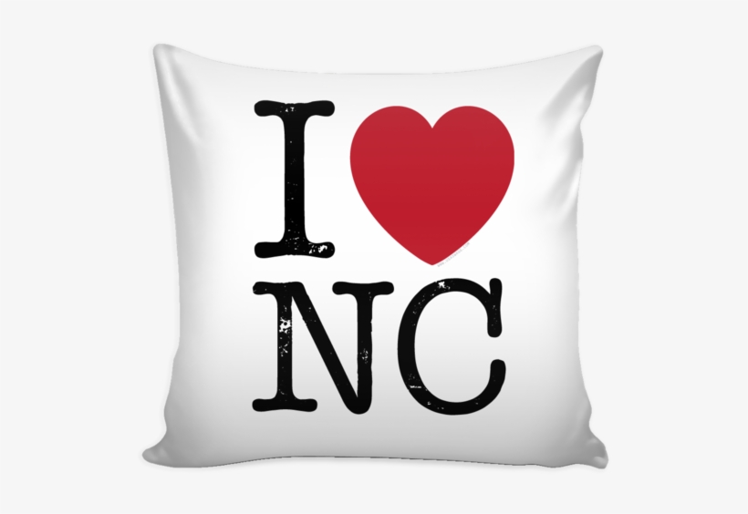I Love North Carolina Pillow Case - Pitbull Yoga, transparent png #1273212