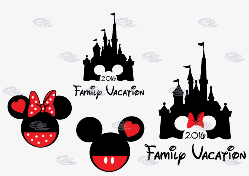 Disney Castle Silhouette Png - Disney Family Vacation Christmas Shirts Mickey Mouse, transparent png #1273384